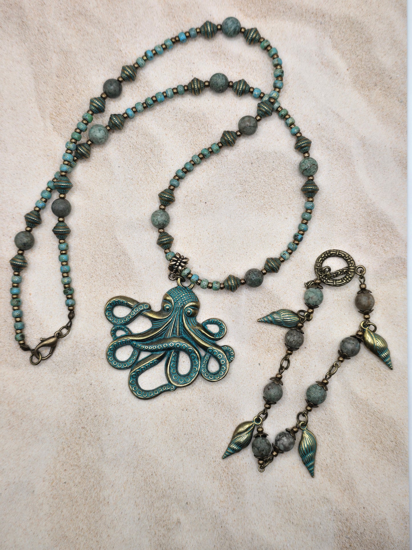 Octopus's Garden Necklace and Bracelet Set