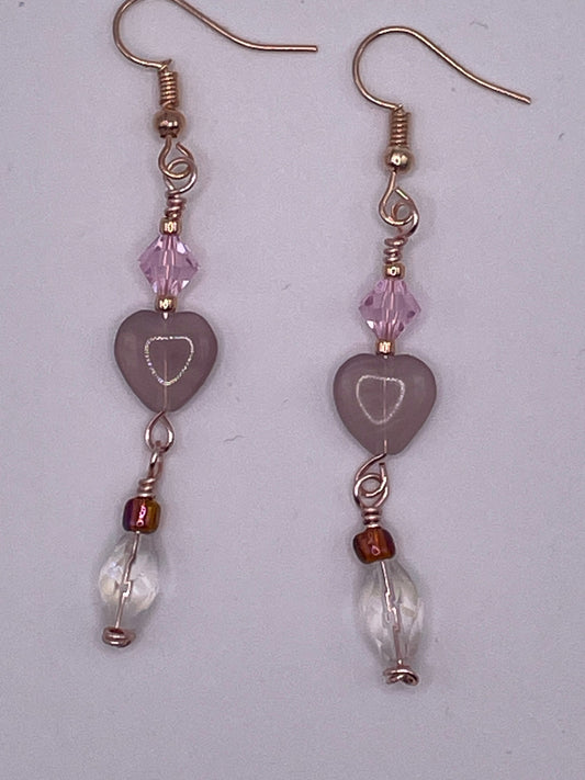 Mauve Heart Rose Gold