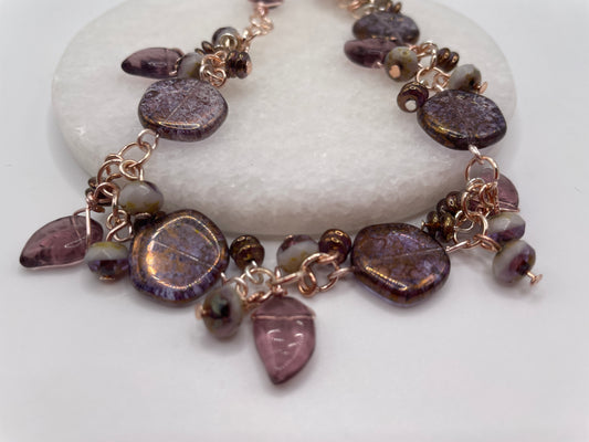 Amethyst Coin Bracelet