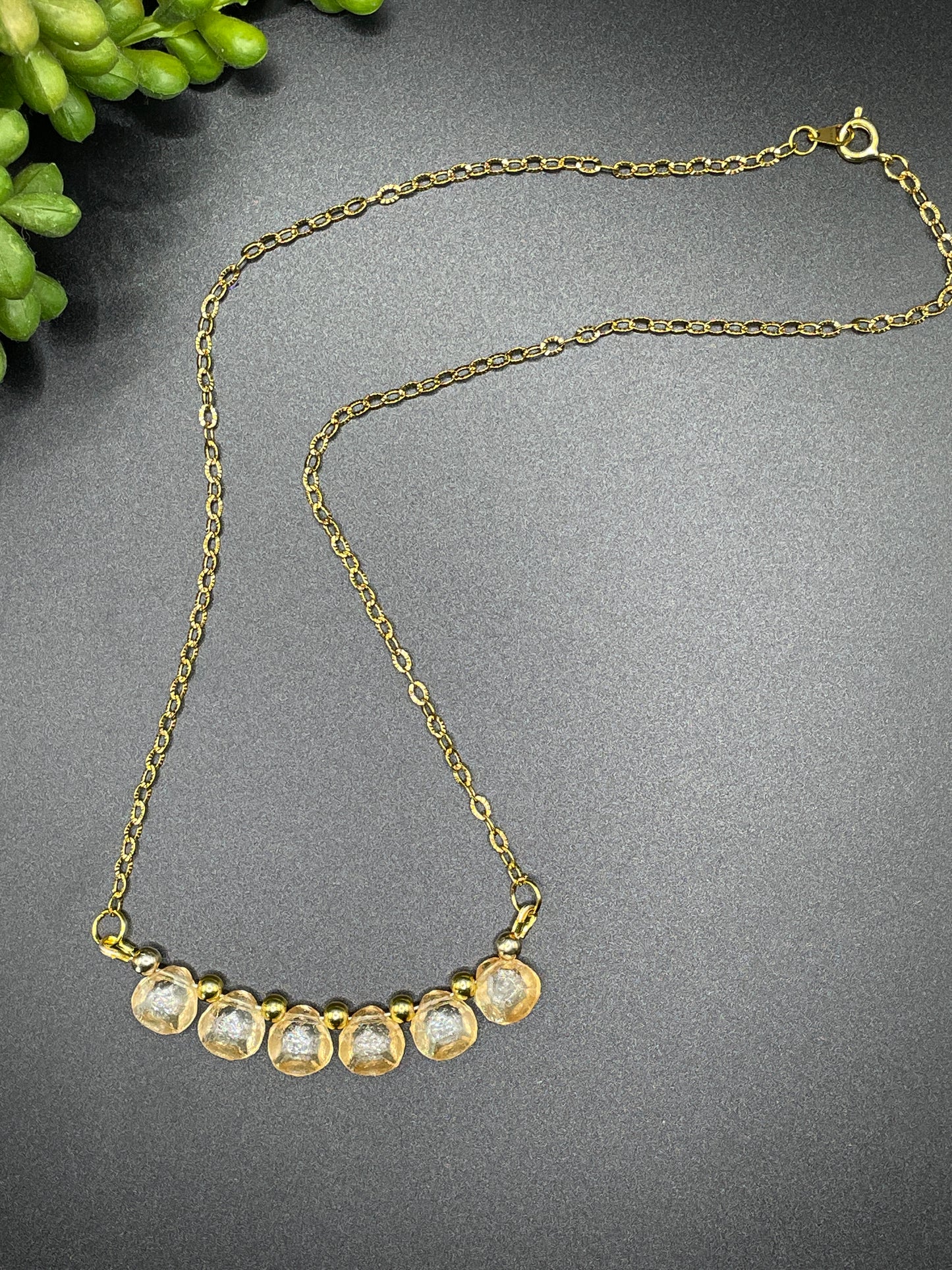 Champagne Hearts Necklace