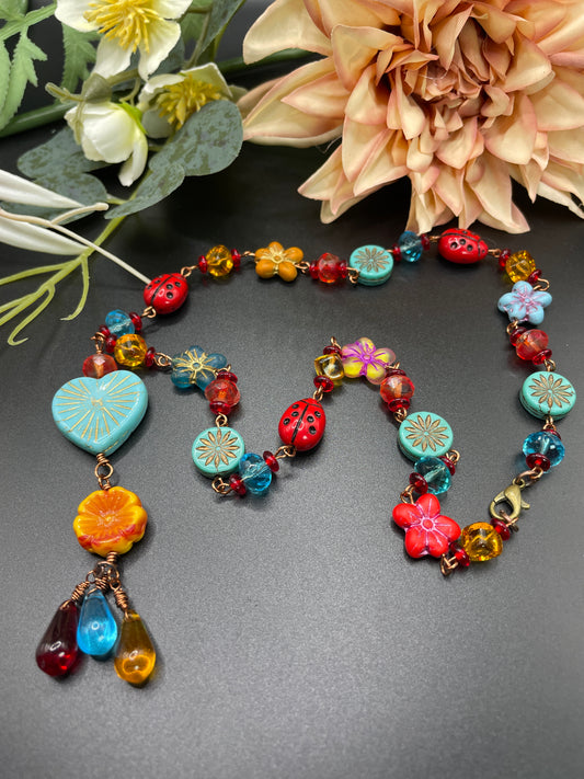 Colourful Ladybug Necklace