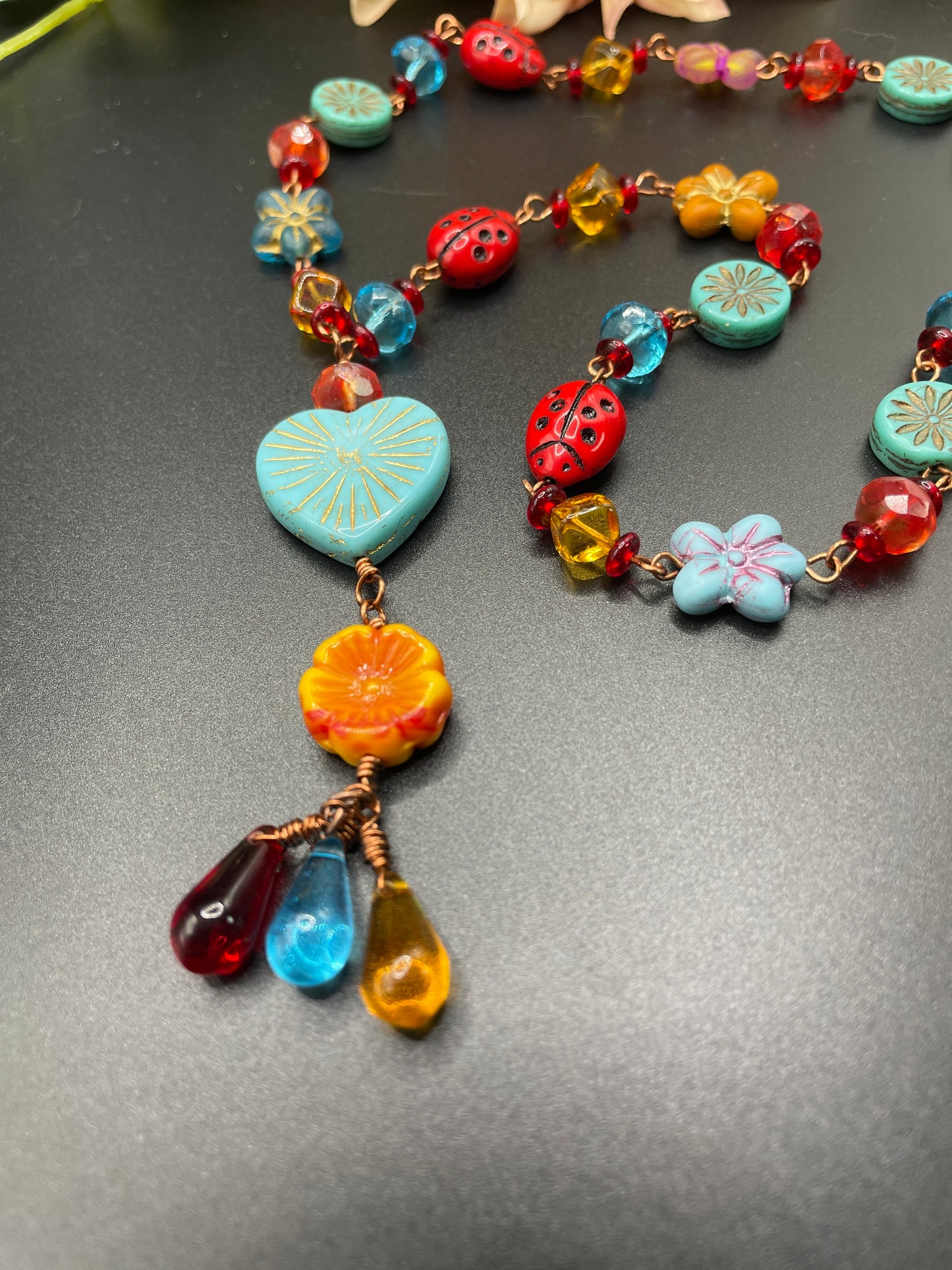 Colourful Ladybug Necklace