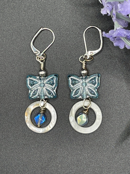 Blue Butterfly Earrings