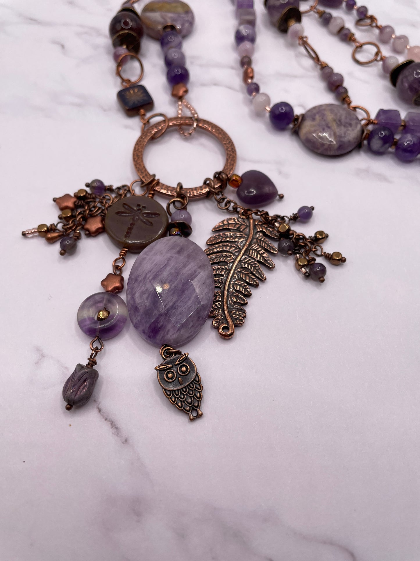 Amethyst Copper Amulet