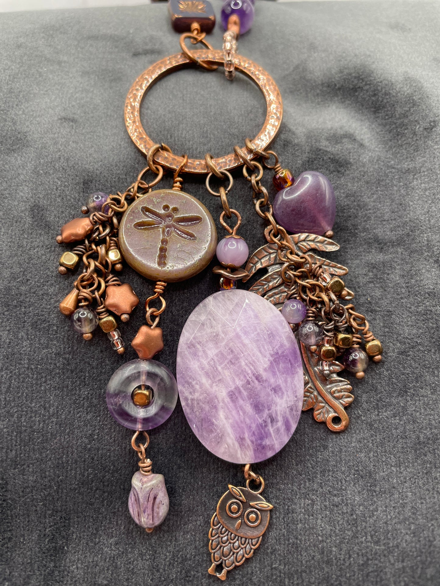 Amethyst Copper Amulet