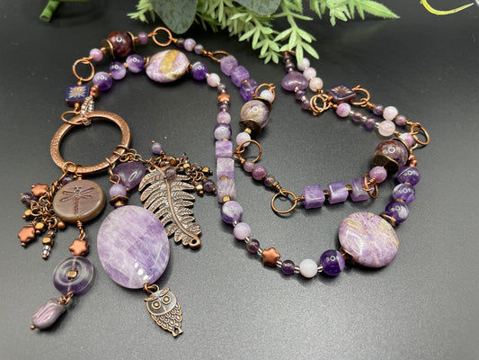 Amethyst Copper Amulet