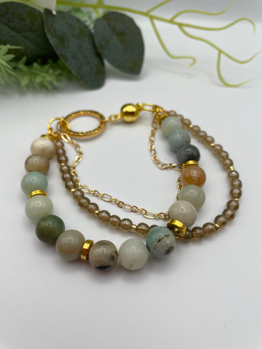 Amazonite 3-Strand Bracelet