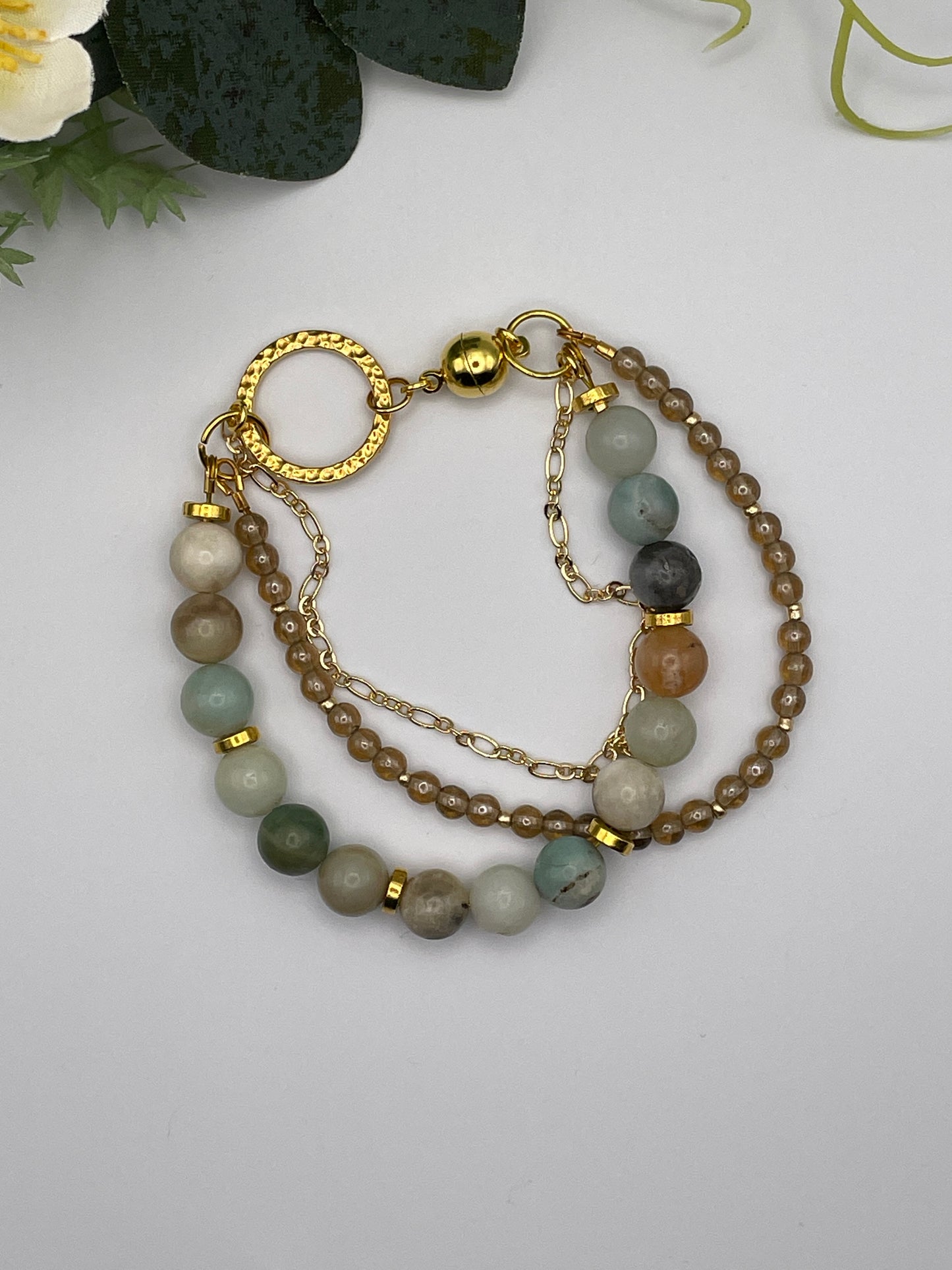 Amazonite 3-Strand Bracelet